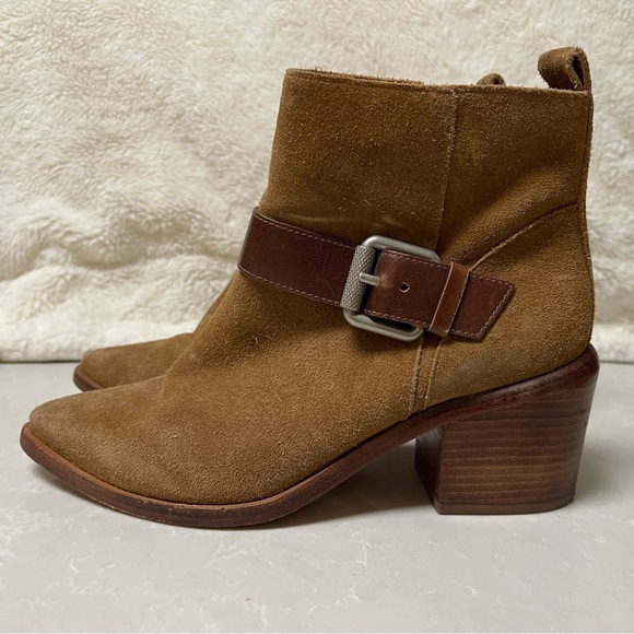 All Saints Tan Suede Jason Boots - Picture 3 of 12